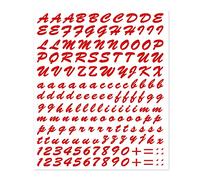 4R Quattroerre.it 1233 Kit Lettere Adesive, Rosso