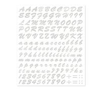 4R Quattroerre.it 1234 Kit Lettere Adesive, Argento