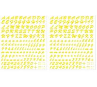 4R Quattroerre.it 1235 Kit Lettere Adesive, Giallo (Confezione da 2)