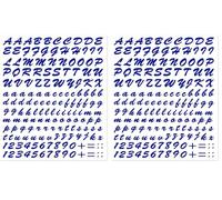 4R Quattroerre.it 1236 Kit Lettere Adesive, Blu (Confezione da 2)