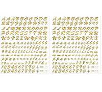 4R Quattroerre.it 1250 Kit Lettere Adesive, Oro (Confezione da 2)