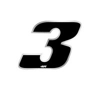 4R Quattroerre.it - 13003 - Numero Gara Adesivo per Moto 3, Nero, 10 x 13 cm