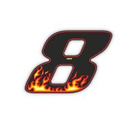 4R Quattroerre.it 13158 Numero Racing 8 Fiamme, Medio 100 x 130 mm