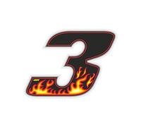 4R Quattroerre.it 13193 Numero Racing 3 Fiamme, Piccolo 65 x 85 mm
