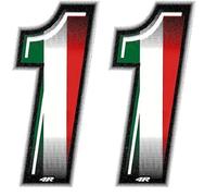 4R Quattroerre.it 13231 Numero Racing Flag 1 (Confezione da 2)