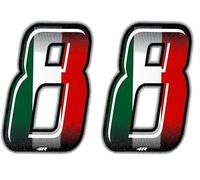 4R Quattroerre.it 13238 Numero Racing Flag 8 (Confezione da 2)
