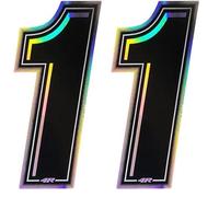 4R Quattroerre.it 13241 Numero Racing 1, Nero (Confezione da 2)