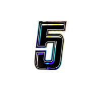 4R Quattroerre.it 13245 Numero Racing 5, Nero