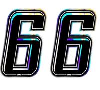 4R Quattroerre.it 13246 Numero Racing 6, Nero (Confezione da 2)