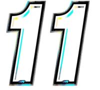 4R Quattroerre.it 13251 Numero Racing 1, Bianco (Confezione da 2)