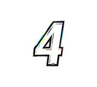 4R Quattroerre.it 13254 Numero Racing 4, Bianco