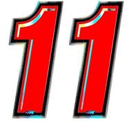 4R Quattroerre.it 13261 Numero Racing 1, Rosso (Confezione da 2)
