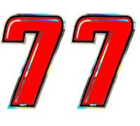 4R Quattroerre.it 13267 Numero Racing 7, Rosso (Confezione da 2)