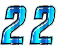 4R Quattroerre.it 13272 Numero Racing 2, Blu (Confezione da 2)