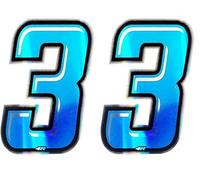 4R Quattroerre.it 13273 Numero Racing 3, Blu (Confezione da 2)