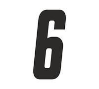 4R Quattroerre.it 13286 Cross 6 Numero, Nero, H 21 cm, Set di 3