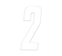 4R Quattroerre.it 13322 Numero Cross 2, Bianco, H 15 cm, Set di 3
