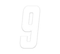 4R Quattroerre.it 13329 Numero Cross 9, Bianco, H 15 cm, Set di 3