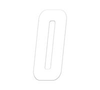 4R Quattroerre.it 13330 Numero Cross 0, Bianco, H 10 cm, Set di 3