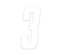 4R Quattroerre.it 13333 Numero Cross 3, Bianco, H 10 cm, Set di 3