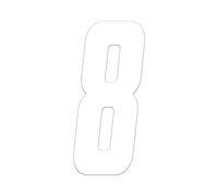 4R Quattroerre.it 13338 Numero Cross 8, Bianco, H 10 cm, Set di 3