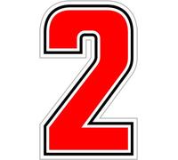 4R Quattroerre.it 13342 Numero SIC 2, Rosso, H 6.3 cm