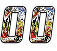 4R Quattroerre.it 13350 Numero 0 Adesivo Sticker Bomb (Confezione da 2)