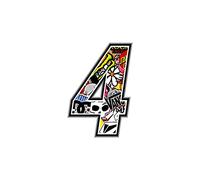 4R Quattroerre.it 13354 Numero 4 Adesivo Sticker Bomb