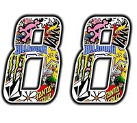 4R Quattroerre.it 13358 Numero 8 Adesivo Sticker Bomb (Confezione da 2)