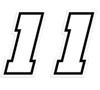 4R Quattroerre.it 13361 Numero Racing 1 Moto GP, Bianco, 10 x 7 cm (Confezione da 2)