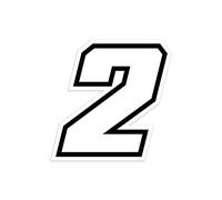 4R Quattroerre.it 13362 Numero Racing 2 Moto GP, Bianco, 10 x 10 cm