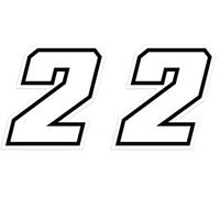 4R Quattroerre.it 13362 Numero Racing 2 Moto GP, Bianco, 10 x 10 cm (Confezione da 2)