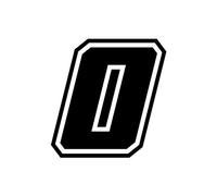 4R Quattroerre.it 13370 Numero Racing 0 Moto GP, Nero, 10 x 10 cm