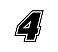 4R Quattroerre.it 13374 Numero Racing 4 Moto GP, Nero, 10 x 9,5 cm