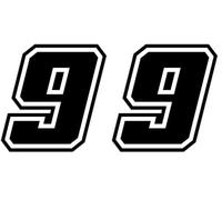4R Quattroerre.it 13379 Numero Racing 9 Moto GP, Nero, 10 x 10 cm (Confezione da 2)