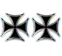 4R Quattroerre.it 14024 Adesivo 3D Croce HQ, 50 x 50 mm (Confezione da 2)