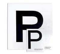 4R Quattroerre.it 1544a Contrassegno Elettrostatico “P” Principiante, Set di 2 Pezzi Anteriore + Posteriore