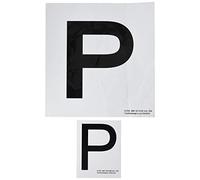 4R Quattroerre.it - 1570 - Contrassegno Adesivo “P” Principiante, Set di 2 Pezzi Anteriore + Posteriore