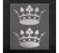 4R Quattroerre.it 15872 Adesivi Prefustellati Supersagomati per Auto Corona DX+SX, Argento, 10 x 12 cm