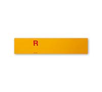 4R Quattroerre.it - 1608 - Targa Ripetitrice per Rimorchi Provvisoria, Gialla