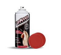 4R Quattroerre.it 16402 Wrapper Spray Rosso Fuoco Opaco | Vernice Removibile per Carrozzeria | Pellicola Spray Protettiva UV e Anti-Graffio | Wrapping Liquido Made in Italy