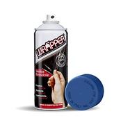 4R Quattroerre.it 16408 Wrapper Spray Blu Traffico Opaco | Vernice Removibile per Carrozzeria | Pellicola Spray Protettiva UV e Anti-Graffio | Wrapping Liquido Made in Italy