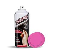 4R Quattroerre.it 16425 Wrapper Spray Fuxia Fluo Opaco | Vernice Removibile per Carrozzeria | Pellicola Spray Protettiva UV e Anti-Graffio | Wrapping Liquido Made in Italy