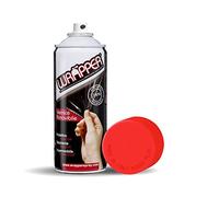 4R Quattroerre.it 16428 Wrapper Spray Rosso Fluo Opaco | Vernice Removibile per Carrozzeria | Pellicola Spray Protettiva UV e Anti-Graffio | Wrapping Liquido Made in Italy
