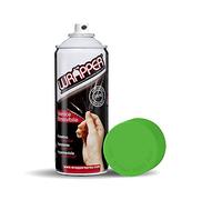 4R Quattroerre.it 16429 Wrapper Spray Verde Fluo Opaco | Vernice Removibile per Carrozzeria | Pellicola Spray Protettiva UV e Anti-Graffio | Wrapping Liquido Made in Italy