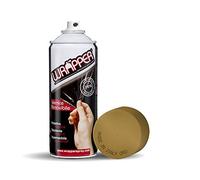 4R Quattroerre.it 16431 Wrapper Spray Oro Opaco | Vernice Removibile per Carrozzeria | Pellicola Spray Protettiva UV e Anti-Graffio | Wrapping Liquido Made in Italy