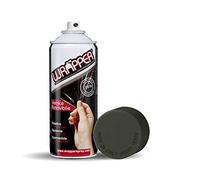 4R Quattroerre.it 16442 Wrapper Spray Grigio Verde Opaco | Vernice Removibile per Carrozzeria | Pellicola Spray Protettiva UV e Anti-Graffio | Wrapping Liquido Made in Italy