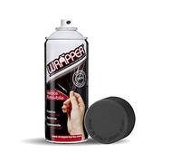 4R Quattroerre.it 16443 Wrapper Spray Grigio Scuro Opaco | Vernice Removibile per Carrozzeria | Pellicola Spray Protettiva UV e Anti-Graffio | Wrapping Liquido Made in Italy