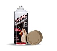 4R Quattroerre.it 16445 Wrapper Spray Beige Sand Opaco | Vernice Removibile per Carrozzeria | Pellicola Spray Protettiva UV e Anti-Graffio | Wrapping Liquido Made in Italy