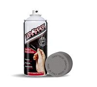 4R Quattroerre.it 16448 Wrapper Spray Grigio Alluminio Metallizzato | Vernice Removibile per Carrozzeria | Pellicola Spray Protettiva UV e Anti-Graffio | Wrapping Liquido Made in Italy